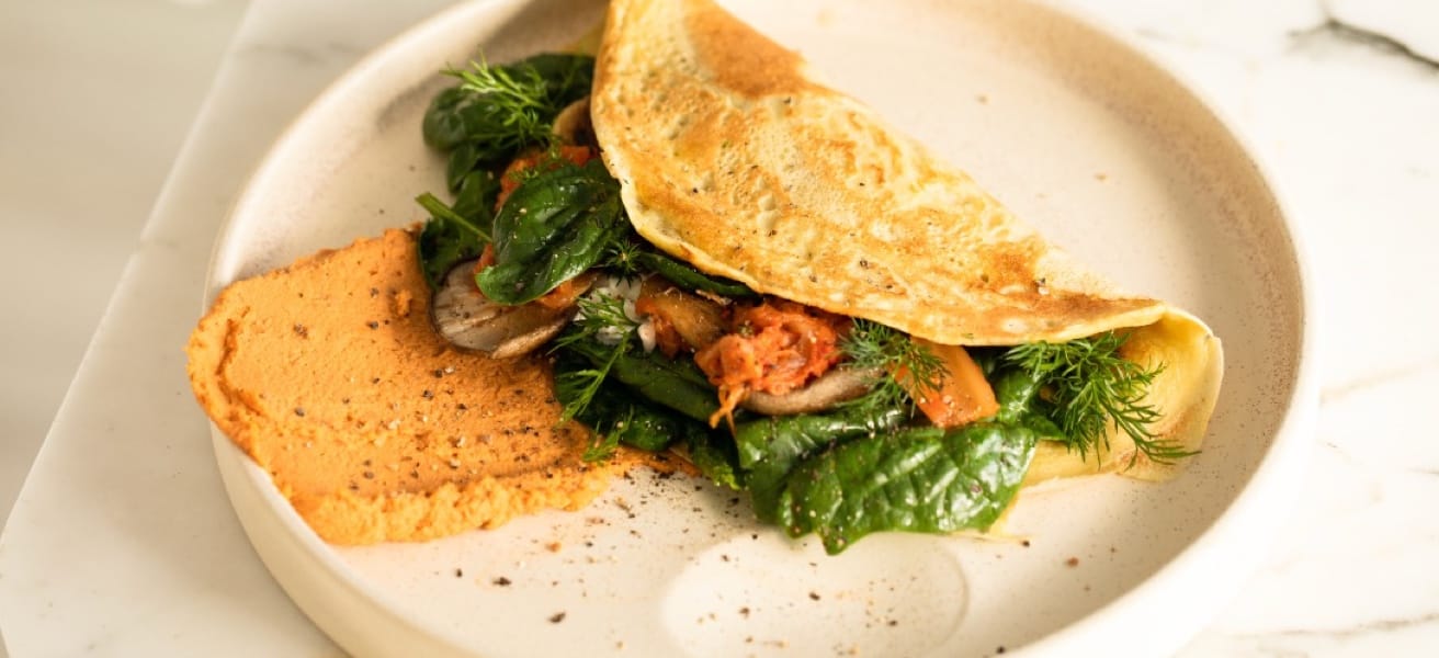 Image of omelette with vegetables